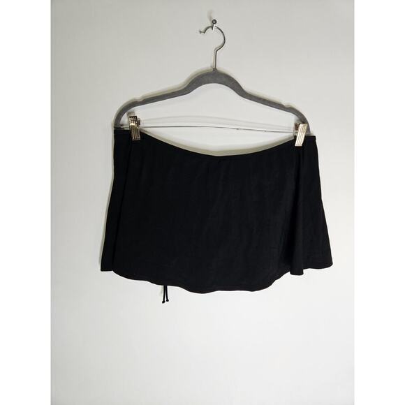 Profile By Gottex Tutti Frutti Periwinkle Black Sz 14 Side Shirred Swim Skirt - Picture 3 of 5